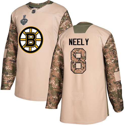 Bruins #8 Cam Neely Camo Authentic 2017 Veterans Day Stanley Cup Final Bound Youth Stitched Hockey Jersey