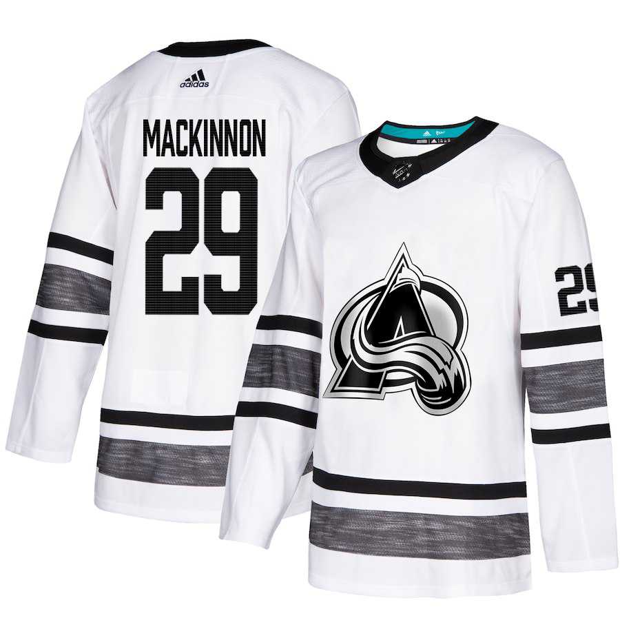 Adidas Avalanche #29 Nathan MacKinnon White Authentic 2019 All-Star Stitched Youth NHL Jersey