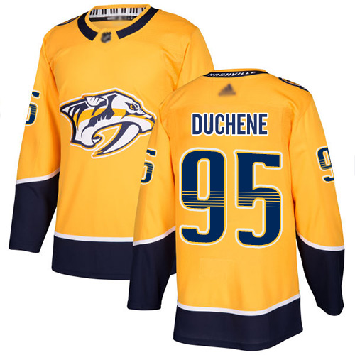 Predators #95 Matt Duchene Yellow Home Authentic Stitched Youth Hockey Jersey