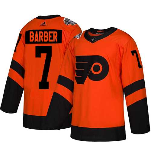 Adidas Flyers #7 Bill Barber Orange Authentic 2019 Stadium Series Stitched Youth NHL Jersey