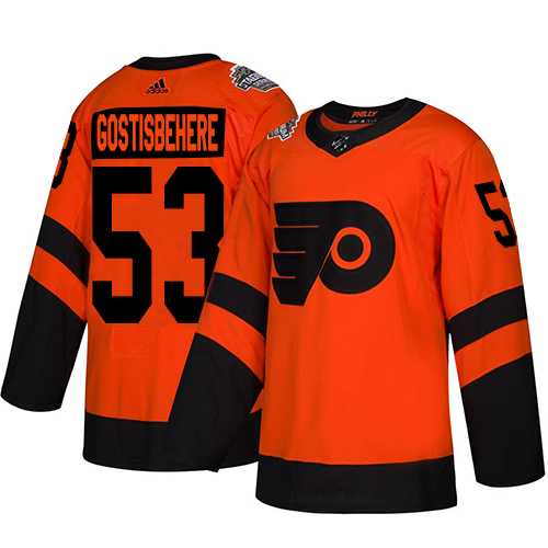 Adidas Flyers #53 Shayne Gostisbehere Orange Authentic 2019 Stadium Series Stitched Youth NHL Jersey